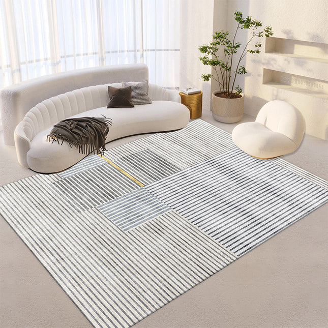 Geometrischer großer Teppich, Wohnzimmerteppich, minimalistische Linien, abstrakte Teppiche und Teppich für Schlafzimmer, rutschfester moderner ästhetischer Teppich