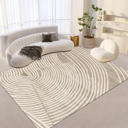 Tapis géométrique de grande surface, tapis de salon, lignes minimalistes, tapis abstraits pour chambre à coucher, tapis esthétique moderne antidérapant