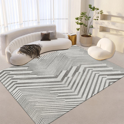 Tapis géométrique de grande surface, tapis de salon, lignes minimalistes, tapis abstraits pour chambre à coucher, tapis esthétique moderne antidérapant