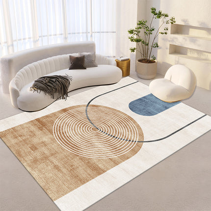 Tapis géométrique de grande surface, tapis de salon, lignes minimalistes, tapis abstraits pour chambre à coucher, tapis esthétique moderne antidérapant