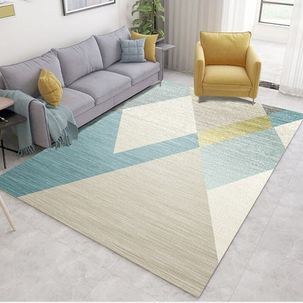 Area Rug Washable Modern Geometric Non Slip Accent Thin Rugs And Carpet Contemporary Soft Carpet Kitchen Living Room Bedroom Dining
