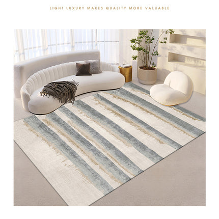 Tapis de grande surface pour salon, lignes minimalistes, abstrait, pour chambre à coucher, antidérapant, esthétique moderne