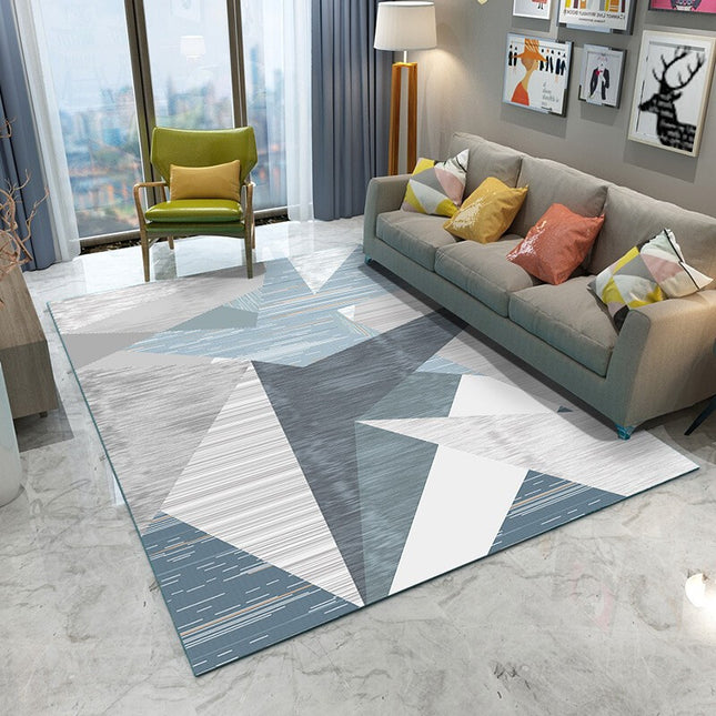 Teppich, waschbar, modern, geometrisch, rutschfest, zeitgenössischer weicher Teppich für Küche, Wohnzimmer, Schlafzimmer