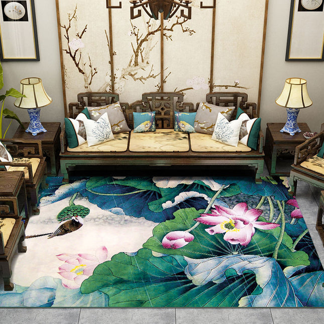 Boho-Teppich, weiche Teppiche für Wohnzimmer, waschbare Teppiche für Schlafzimmer, Esszimmerteppiche, orientalisch bedruckter, rutschfester Akzentteppich für das Büro