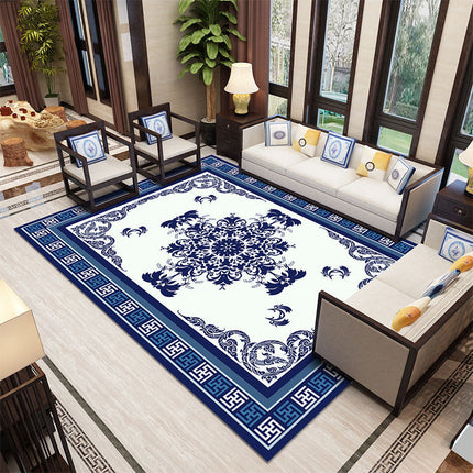 Tapis doux pour salon, tapis lavable pour chambre à coucher, salle à manger, tapis d'accent antidérapant imprimé oriental