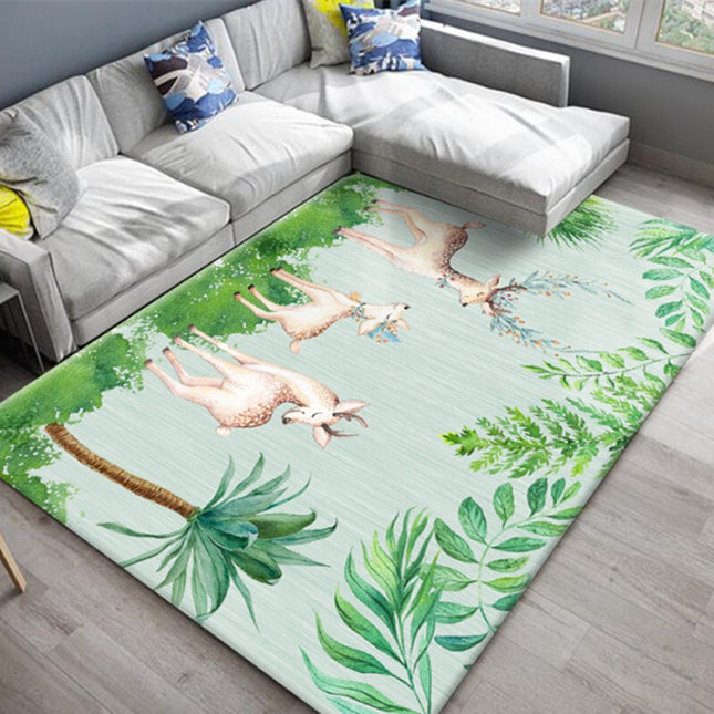 Home Modern Floral Area Rugs Non-Slip Colorful Vintage Area Rug Accent Rugs Floor Carpet for Living Room Bedroom