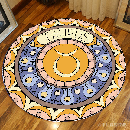 Round Kids Rug, Circle Animal Rug Soft Plush Non-Slip Rugs And Carpet Carpets for Bedroom Living Room Kids Room Playroom Decor