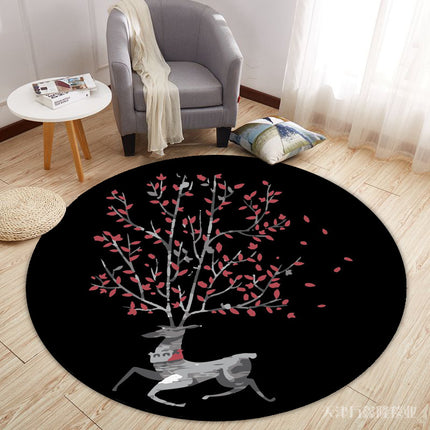 Round Kids Rug, Circle Animal Rug Soft Plush Non-Slip Rugs And Carpet Carpets for Bedroom Living Room Kids Room Playroom Decor