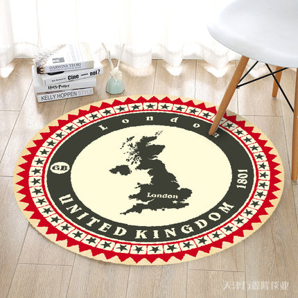Round Kids Rug, Circle Animal Rug Soft Plush Non-Slip Rugs And Carpet Carpets for Bedroom Living Room Kids Room Playroom Decor
