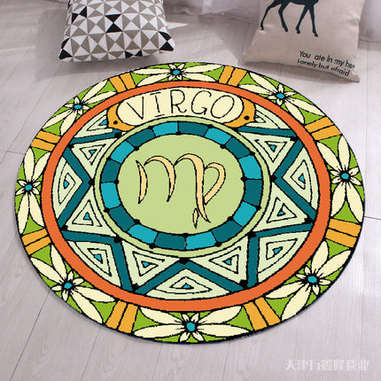 Round Kids Rug, Circle Animal Rug Soft Plush Non-Slip Rugs And Carpet Carpets for Bedroom Living Room Kids Room Playroom Decor