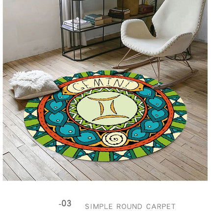 Round Kids Rug, Circle Animal Rug Soft Plush Non-Slip Rugs And Carpet Carpets for Bedroom Living Room Kids Room Playroom Decor