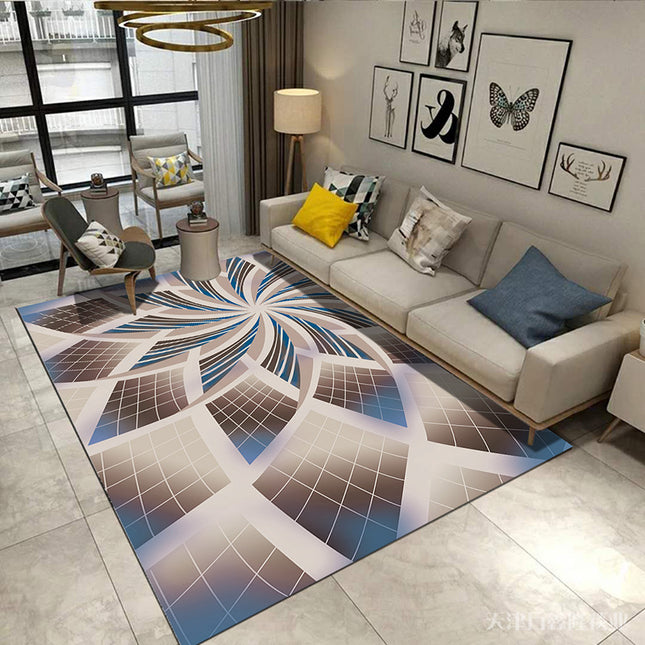 Abstrakte große Teppiche und Teppichboden, geometrisches Muster, Heimdekoration, waschbarer Premium-Teppich für Wohnzimmer, Schlafzimmer, Esszimmer