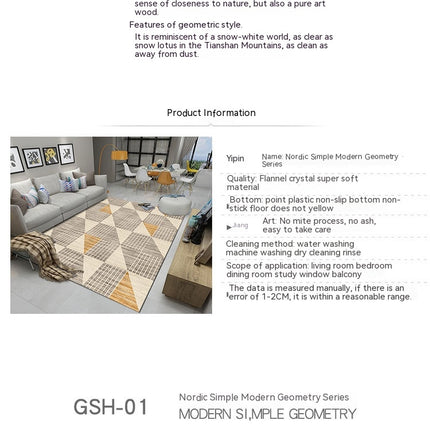 Modern Abstract Large Rugs And Carpet,Geometric Pattern Home Decor Area Rug Washable Premium Carpet for Living Room Bedroom Dining Room Office