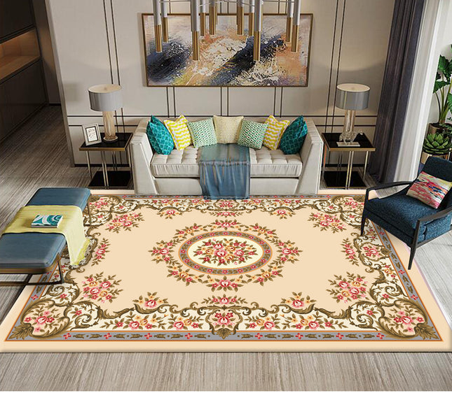 Böhmischer ultradünner Teppich, waschbarer Boho-Wohnzimmerteppich, großer Teppich für Schlafzimmer, Vintage-geometrischer Teppich für Teppich für Esszimmer, Büro