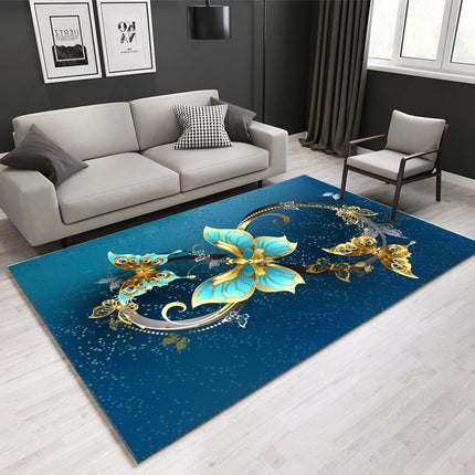 Tapis de Chambre à Coucher Tapis Moderne Abstrait Tapis Floral Tapis Lavable Mince pour Chambre à Coucher entrée Cuisine Salon