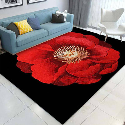 Tapis de Chambre à Coucher Tapis Moderne Abstrait Tapis Floral Tapis Lavable Mince pour Chambre à Coucher entrée Cuisine Salon