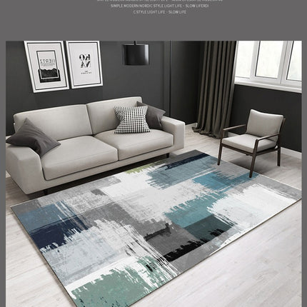 Tapis de Chambre à Coucher Tapis Moderne Abstrait Tapis Floral Tapis Lavable Mince pour Chambre à Coucher entrée Cuisine Salon
