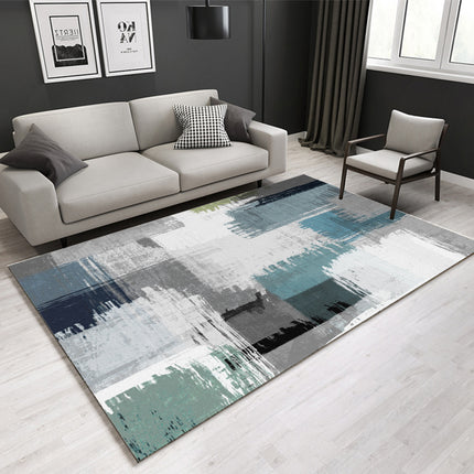 Ästhetische Schlafzimmerteppiche, moderner abstrakter Teppich, florale Teppiche, waschbar, dünn, für Schlafzimmer und Wohnzimmer