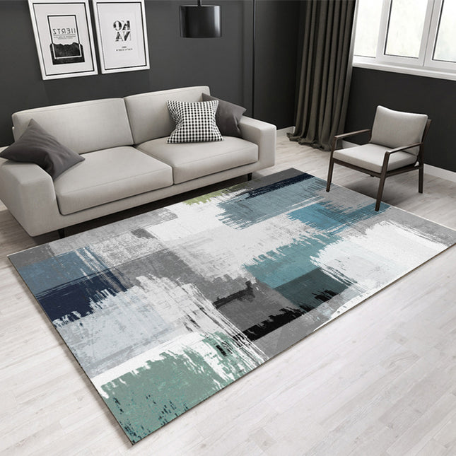 Ästhetische Schlafzimmerteppiche, moderner abstrakter Teppich, florale Teppiche, waschbar, dünn, für Schlafzimmer und Wohnzimmer