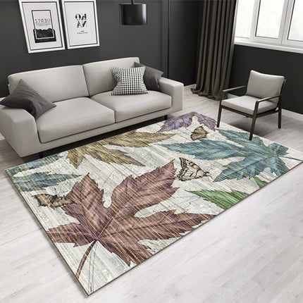Ästhetische Schlafzimmerteppiche, moderner abstrakter Teppich, florale Teppiche, waschbar, dünn, für Schlafzimmer und Wohnzimmer