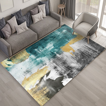 Ästhetische Schlafzimmerteppiche, moderner abstrakter Teppich, florale Teppiche, waschbar, dünn, für Schlafzimmer und Wohnzimmer