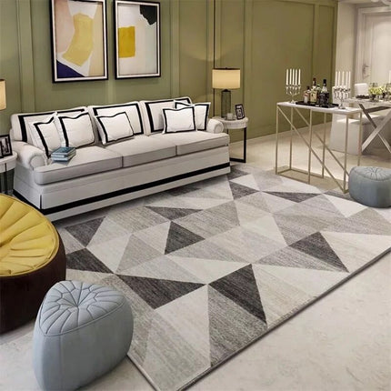 Modern Geometric Carpets Moroccan Area Rugs Indoor Non Slip Rugs Large Washable Non-Slip Bedroom Mat Rug for Living Room Kitchen