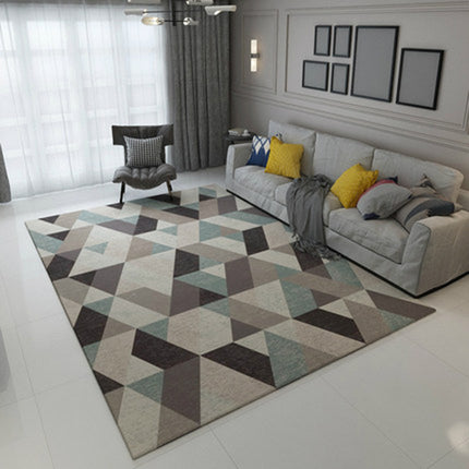 Modern Geometric Carpets Moroccan Area Rugs Indoor Non Slip Rugs Large Washable Non-Slip Bedroom Mat Rug for Living Room Kitchen