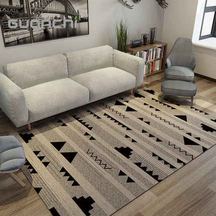 Modern Geometric Carpets Moroccan Area Rugs Indoor Non Slip Rugs Large Washable Non-Slip Bedroom Mat Rug for Living Room Kitchen