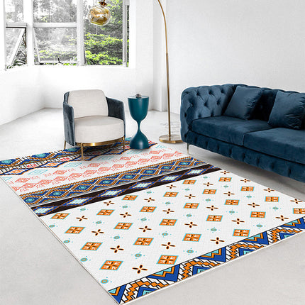 Tapis marocain moderne avec accents géométriques, antidérapant, pour intérieur, cuisine, salon, chambre à coucher, salle à manger