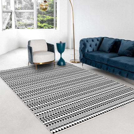 Tapis marocain moderne avec accents géométriques, antidérapant, pour intérieur, cuisine, salon, chambre à coucher, salle à manger