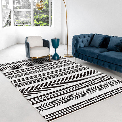 Tapis marocain moderne avec accents géométriques, antidérapant, pour intérieur, cuisine, salon, chambre à coucher, salle à manger