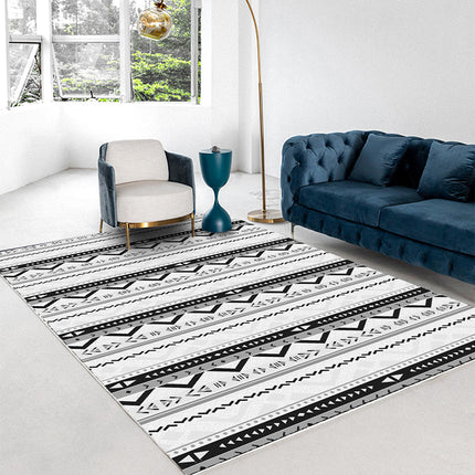 Tapis marocain moderne avec accents géométriques, antidérapant, pour intérieur, cuisine, salon, chambre à coucher, salle à manger