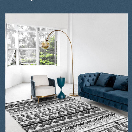 Tapis marocain moderne avec accents géométriques, antidérapant, pour intérieur, cuisine, salon, chambre à coucher, salle à manger