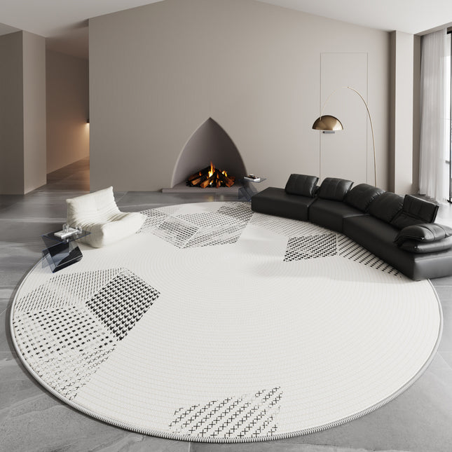 Runde Teppiche, dekorative Fußmatten, Akzentteppich, Schlafzimmer, Höhle, Küche, Esszimmer, Innenbereich, rutschfest, großer Bodenteppich