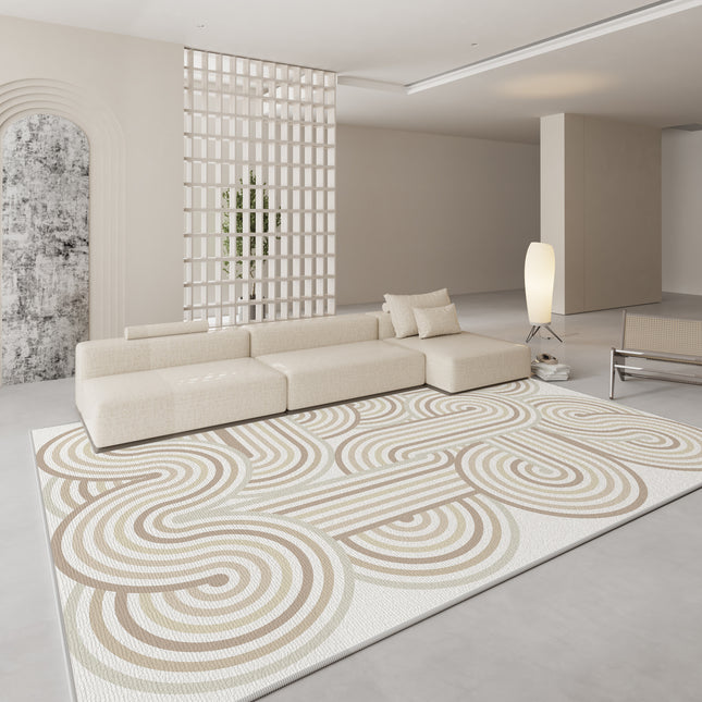 Cream Style Rug Bedroom Geometric Carpet Living Room Area Rugs Bedside Rug Sofa Coffee Table Cushions Large Floor Decor Carpets