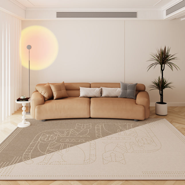 Teppiche, weich, zeitgenössische Teppiche, geometrisch gestreifter Teppich, rutschfester Schlingenteppich, Schlafzimmer-Wohnzimmer-Bodenteppich