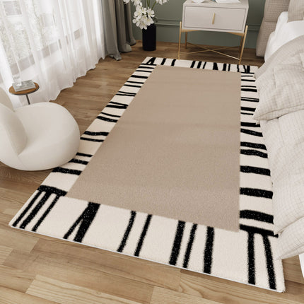 Tapis simple tapis de sol de salon chambre à coucher tapis lavable en machine tapis antidérapant doux tapis d'intérieur en faux cachemire tapis