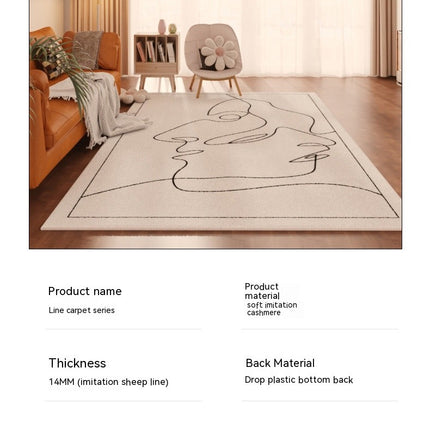 Salongrand tapis de sol ménage noir et blanc ligne tapis salle de jeux tapis doux épais long tapis tapis bureau à domicile tapis