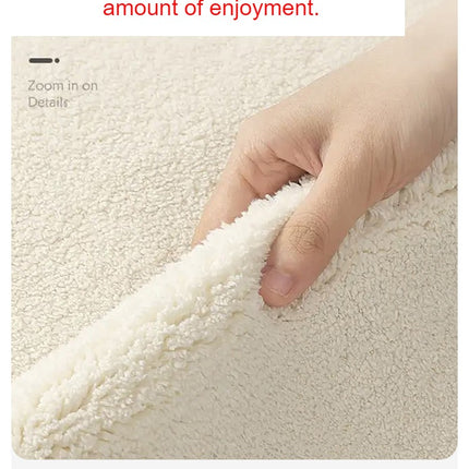 Tapis en fausse laine d'agneau tapis géométrique moderne tapis en peluche doux pour salon, salle à manger, chambre à coucher, tapis antidérapant de décoration intérieure