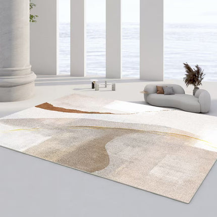Tapis Moderne Doux Lignes Simples Tapis Abstraits pour Salon Chambre Cuisine Salle à Manger, Tapis de décoration intérieure à Poils Moyens et Tapis de Sol