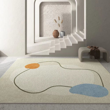 Tapis Moderne Doux Lignes Simples Tapis Abstraits pour Salon Chambre Cuisine Salle à Manger, Tapis de décoration intérieure à Poils Moyens et Tapis de Sol