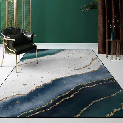 Tapis Moderne Doux Lignes Simples Tapis Abstraits pour Salon Chambre Cuisine Salle à Manger, Tapis de décoration intérieure à Poils Moyens et Tapis de Sol
