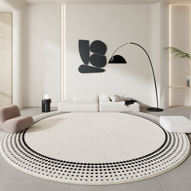 Runder Teppich, weich, schick, maschinenwaschbar, rutschfest, für den Innenbereich, für Sofa, Boden, Matte für Wohnzimmer, Schlafzimmer, Kinderzimmer, Dekor