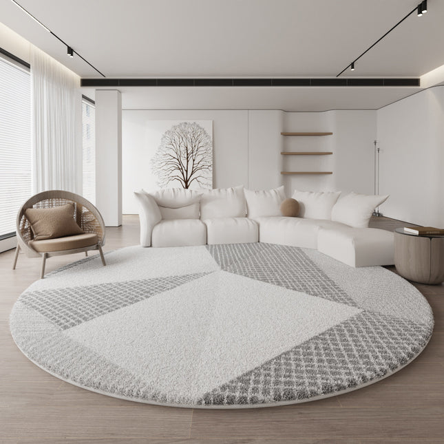 Flauschiger runder Teppich für Wohnzimmer, luxuriöser runder Teppich für Schlafzimmer, weiche, runde Plüschteppiche, Heimdekorationsteppiche