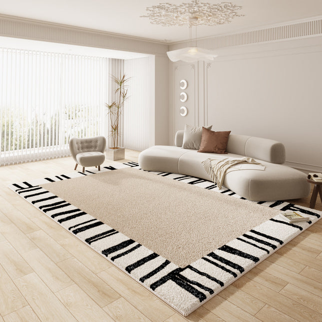 Teppich für Wohnzimmer, waschbar, geometrisch, weich, mit niedrigem Flor, Fleckenteppich, Innenteppich und Teppich für Schlafzimmer unter dem Esstisch, Heimbüro