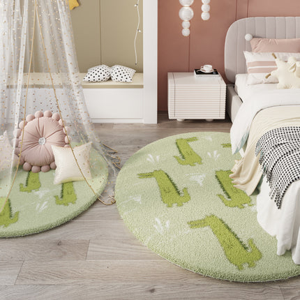Cute Cartoon Round Carpet Soft Animal Pattern Carpet Non-slip Washable Area Rugs Rugs And Carpet for Nursery Bedroom Living Room