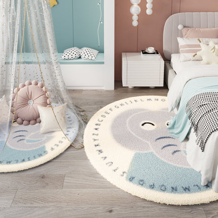 Cute Cartoon Round Carpet Soft Animal Pattern Carpet Non-slip Washable Area Rugs Rugs And Carpet for Nursery Bedroom Living Room