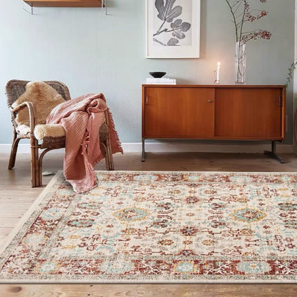 Persian Vintage Area Rugs Vintage Rug Bohemian Indoor Carpets Slip Resistant Rugs And Carpet for Entryway Bedroom Dining Room Living Room