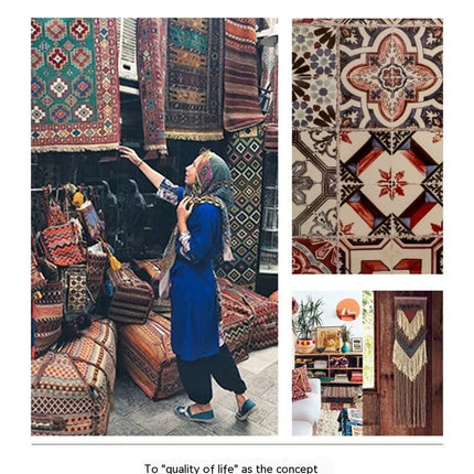 Persian Vintage Area Rugs Vintage Rug Bohemian Indoor Carpets Slip Resistant Rugs And Carpet for Entryway Bedroom Dining Room Living Room