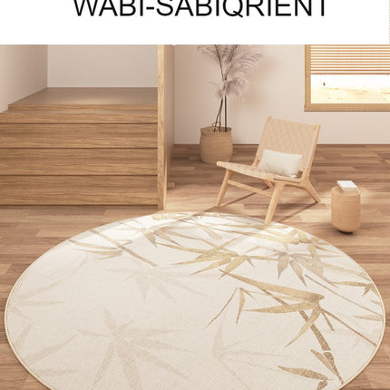 Round Rugs Washable Area Rugs for Living Room Non Slip Large Office Circle Bedroom Carpets Soft Low Pile Indoor Carpet for Kitchen Entryway
